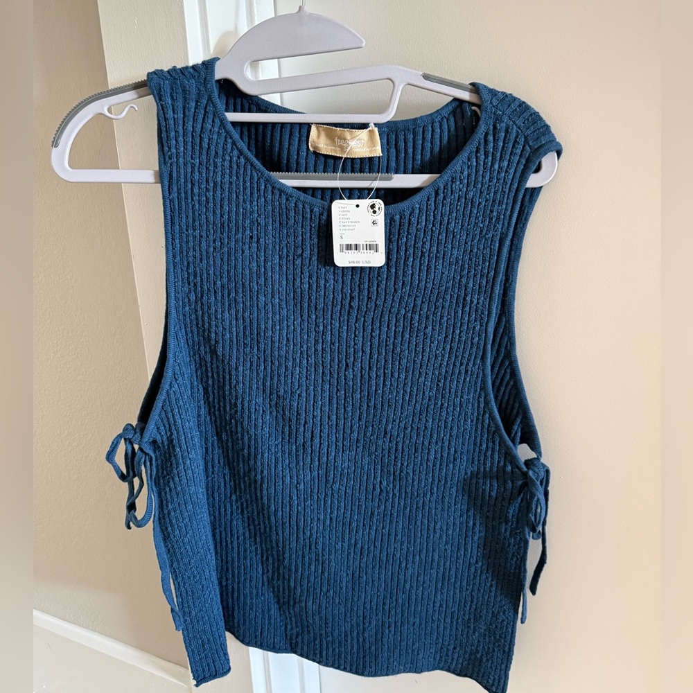 Free People Lizzie Sweater Top Smal NWT Marine